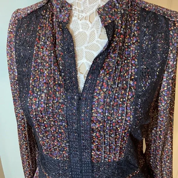 Like new Derek Lam 10 Crosby Floral Dress With Lace Trim - Picture 11 of 14